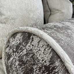 Bronze - Cream Cushion For Sofa Bed, Luxury Piped Cushion, Decorative Bolster Designer Pillow in Mole Curico - thumbnail 2