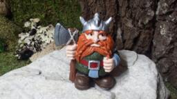 Viking Gnome Statue, Drawf Statue, Elf, Statue, Mini Garden Decor, Fairy Doors, For Fairy Gardens - thumbnail 1