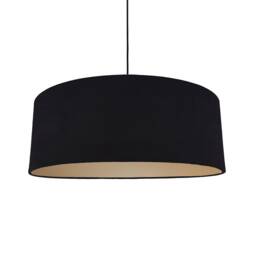 Extra Large Black Velvet Lampshade With Copper Lining - thumbnail 1