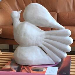 Custom Order - Ceramic Bird Sculpture Mid Century Inspired White Bird - thumbnail 4