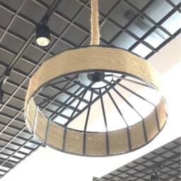Handmade Hemp Rope Industrial Style Pendant Light - thumbnail 4
