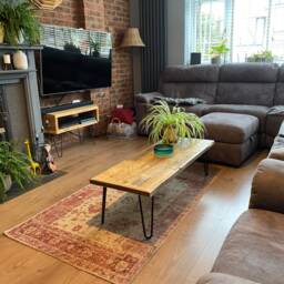The Block-Work Seamless Solid Block Coffee Table With Metal Hairpin Legs - thumbnail 2