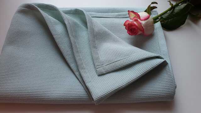 Cotton Waffle Weave Sauna Towel - Made in Latvia - image 1