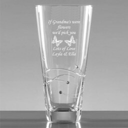Personalised Engraved Crystal Vase Anniversary, Birthday, Thank You Gift - thumbnail 2