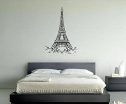 Eiffel Tower Wall Decal Sticker. World Famous Landmark From Paris France, Stickers Decals Tower, Wallpaper Vg053 - thumbnail 1