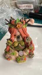 Clay Goddess Elen Of The Ways With A Unikate Star & Rose Quartz Crystal Ball - thumbnail 1