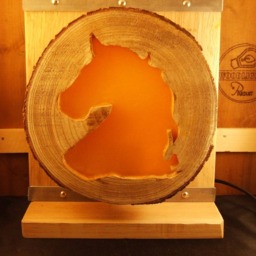 Horse Lamp From Recycled Oak, Birch & Raw Steel. Horse, Equestrian, Cottage Style, Interchangeable - E14 - thumbnail 4