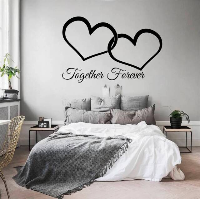 Together Forever, Wall Art Decal, Transfer, Mural, Sticker, Love, Decor, Removeable Art, Interior Or Exterior Use , Easy To Apply - 0360 - image 1