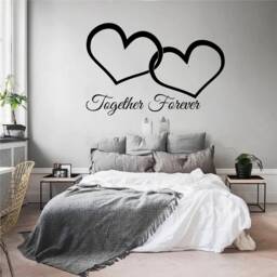 Together Forever, Wall Art Decal, Transfer, Mural, Sticker, Love, Decor, Removeable Art, Interior Or Exterior Use , Easy To Apply - 0360 - thumbnail 1
