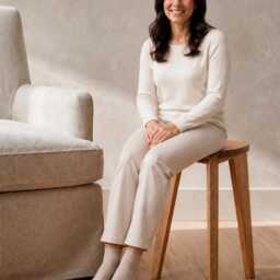 Nara Hira - Solid Oak Wooden Stool - Handmade Craftsmanship Timeless Elegance - thumbnail 4