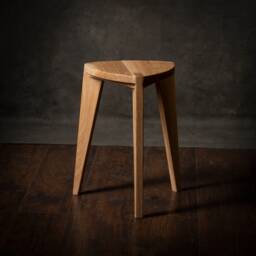 Nara Hira - Solid Oak Wooden Stool - Handmade Craftsmanship Timeless Elegance