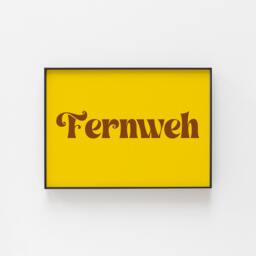Fernweh Print - German Wanderlust Definition Art For Travel Lovers, Perfect Gift Expats, Nomads & Adventure Seekers Germany Poster - thumbnail 1