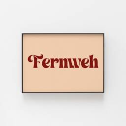 Fernweh Print - German Wanderlust Definition Art For Travel Lovers, Perfect Gift Expats, Nomads & Adventure Seekers Germany Poster - thumbnail 2