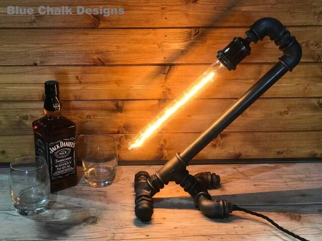 Industrial Table/Desk Lamp, Retro, Steampunk, Art, Unique Edison, Rustic, Mancave, Garage, Bedside Light - image 1