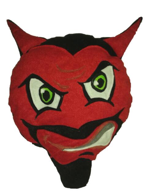 Plush Pillow, Custom Plush Toy, Room Decor, Geek Devil Handmade Soft Decorative Pillows