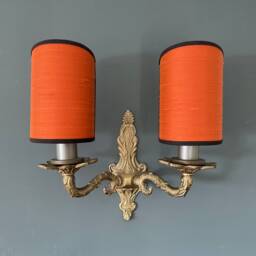 James Hare Orissa Silk Java - Handmade, Candle Clip Half Shield Lampshade For Wall Lights - thumbnail 1
