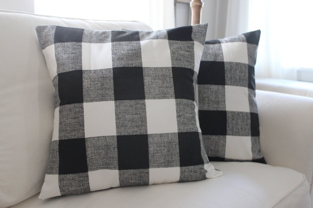 Black Buffalo Check Pillow Cover, Plaid Pillows, Pillow, Couch Throw Farmhouse Sham, Gingham All Sizes - image 1