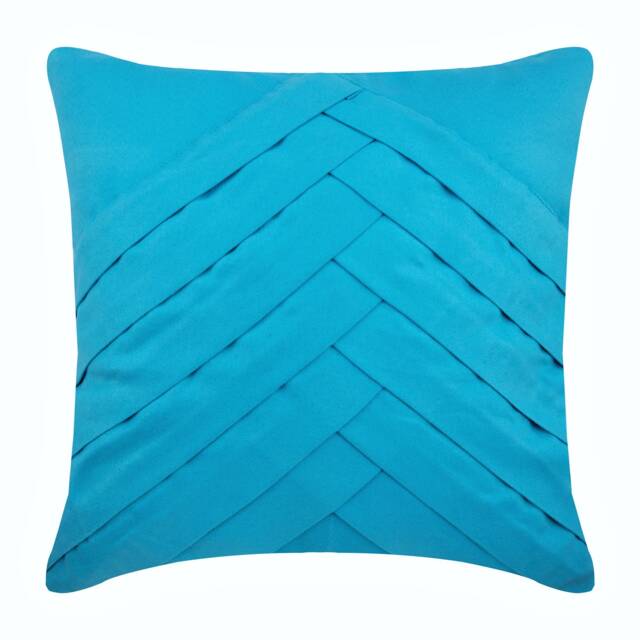 "Decorative Pintucks, Textured, Striped Throw Pillow Cover 16""x16" - image 1