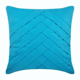 "Decorative Pintucks, Textured, Striped Throw Pillow Cover 16""x16" - thumbnail 1