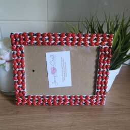 Red Wooden Ladybird/Ladybug Decal Photo Frame 5 X 7 Inches - thumbnail 2