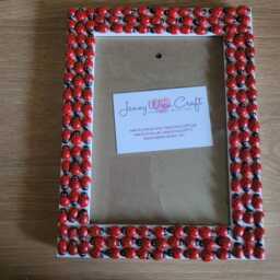Red Wooden Ladybird/Ladybug Decal Photo Frame 5 X 7 Inches - thumbnail 3