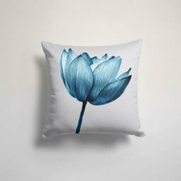 Blue Pink Green Flower Pillow Top/Modern Cushion Case/Housewarming Gift Cover/Bedding Home Decoration/Beach Decor Accessory - thumbnail 3