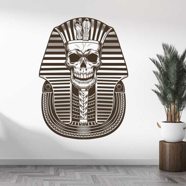 Egyptian Pharaoh Skull Vinyl Wall Decal Ancient Egypt Decor 2683 - image 1