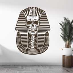 Egyptian Pharaoh Skull Vinyl Wall Decal Ancient Egypt Decor 2683 - thumbnail 1