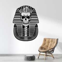 Egyptian Pharaoh Skull Vinyl Wall Decal Ancient Egypt Decor 2683 - thumbnail 3