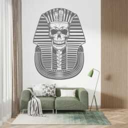 Egyptian Pharaoh Skull Vinyl Wall Decal Ancient Egypt Decor 2683 - thumbnail 2