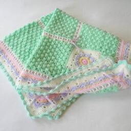 Crochet Baby Girl Blanket PDF Pattern Flowers in The Meadow Afghan Original Design - thumbnail 3