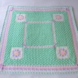 Crochet Baby Girl Blanket PDF Pattern Flowers in The Meadow Afghan Original Design - thumbnail 2