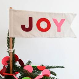 Joy Christmas Tree Topper Flag - thumbnail 2