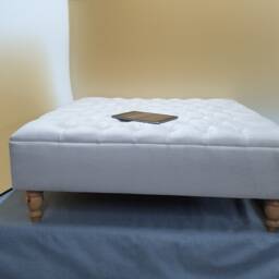 Handmade Coffee Table , Deep Button Footstoolextra Large in Chesterfield Design - thumbnail 2