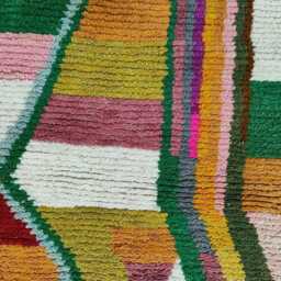 Handmade Moroccan Wool Runner Rug Abstract Berber Hallway Rug - thumbnail 4