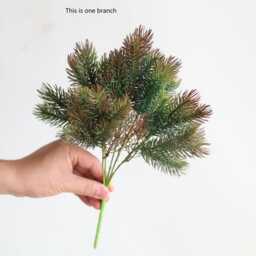 30Heads Natural Touch Faux Winter Needle Branch, Diy Christmas Wreath/Home Party Decoration/Holiday Gifts For Her, Fake Flower Accessories - thumbnail 2