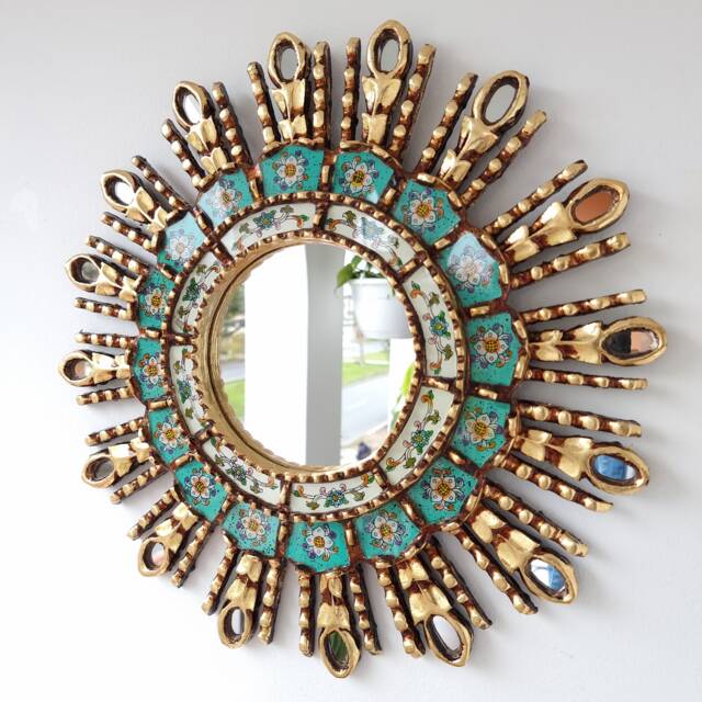 "Peruvian Mirrors ""Turquoise Eye 45 cm" - image 1
