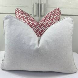 Fermoie Chiltern Red Linen Cushion Cover Luxury Designer Pillow - thumbnail 3