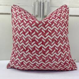 Fermoie Chiltern Red Linen Cushion Cover Luxury Designer Pillow