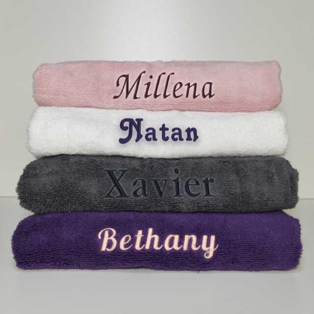 Personalised Embroidered 550Gsm Towels, Sports, Gift, Bath Towel, Add Any Name - image 1