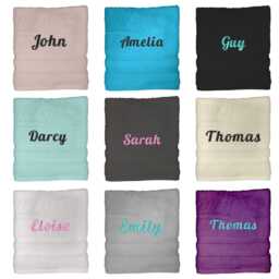 Personalised Embroidered 550Gsm Towels, Sports, Gift, Bath Towel, Add Any Name - thumbnail 2