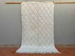 Handmade Wool Beni Ourain Rug Authentic Moroccan Berber Carpet - thumbnail 1