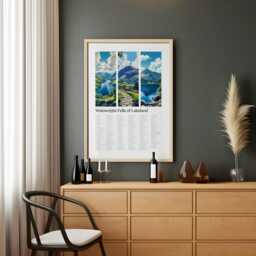 Wainwrights Fells Of Lakeland Poster Lake District Print - thumbnail 2