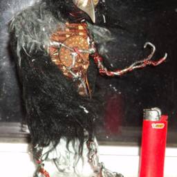 Keeper Of Mysteries Sculpture By Sam Storness-Kress - Birdman Odins Ravins Strange Creepy Statue Statuette - thumbnail 3