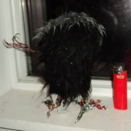 Keeper Of Mysteries Sculpture By Sam Storness-Kress - Birdman Odins Ravins Strange Creepy Statue Statuette - thumbnail 4