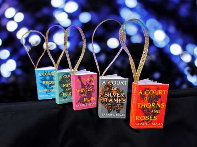 Miniatures A Court Books Christmas Ornaments Dollhouse Size Gift Prop Replica - image 1