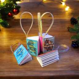 Miniatures A Court Books Christmas Ornaments Dollhouse Size Gift Prop Replica - thumbnail 2