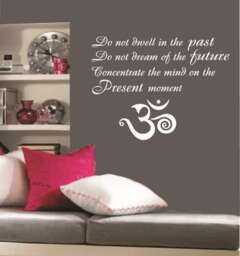 In-Style Decals Wall Vinyl Decal Home Decor Sticker Do Not Dwell in The Past... Quote Buddha Om Sign Yoga Class Room Removable Design 400 - thumbnail 2