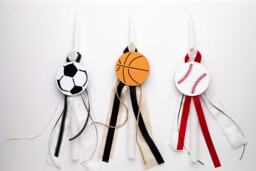 Sports Easter Candle Greek Orthodox Lambada With Wood Soccer Ball - thumbnail 1