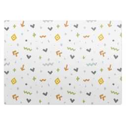 Geometric Patterns Computer Chair Mat, White Office Pattern Vinyl Floor Protector, Protector - thumbnail 2